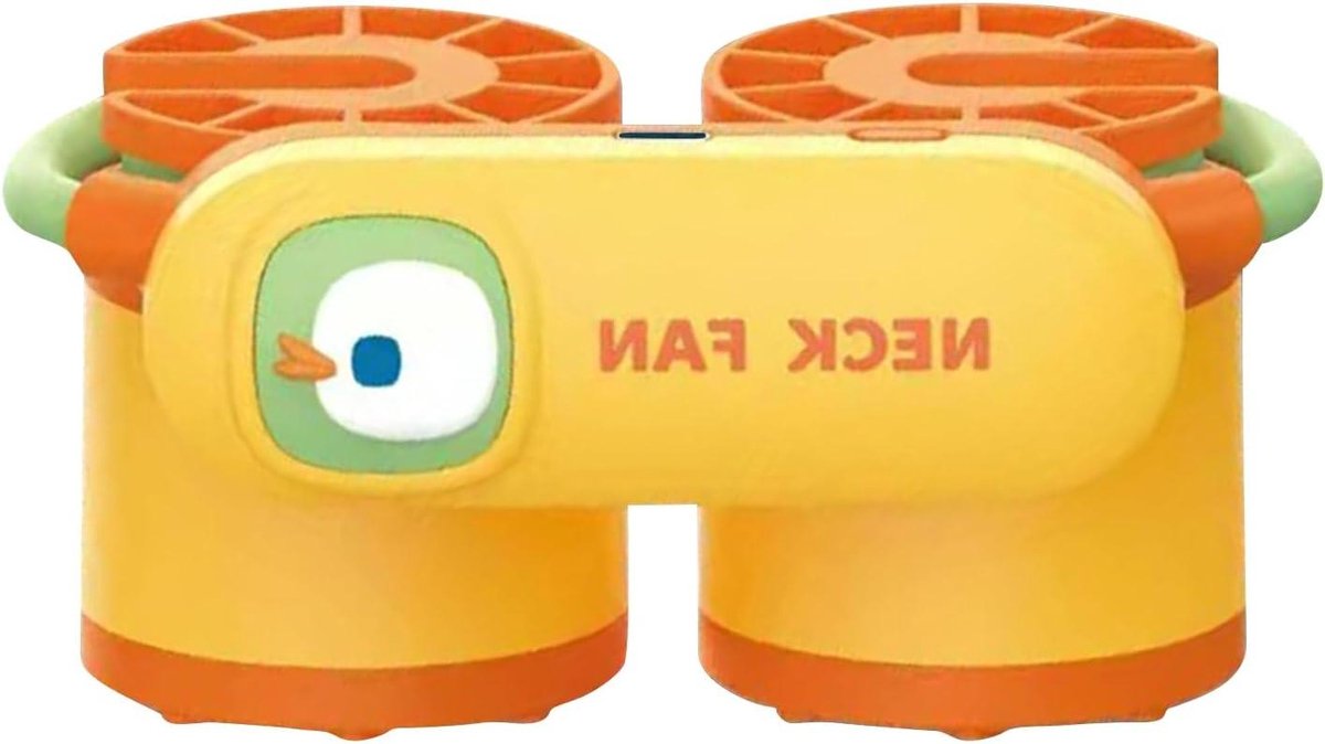 Bladloze nekventilator - Draagbare koeler - Buitenactiviteiten - Dubbel luchtstroommechanisme - 143 cm hoog - Geel