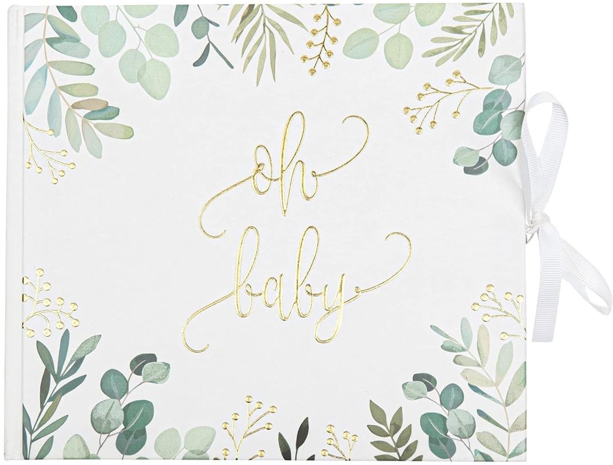 Thijox - Oh Baby Gastenboek voor Babyshower, Doop of Verjaardag - Uniek en Persoonlijk A4 Formaat - Harde Kaft met Kleurrijke Illustraties - Perfect C