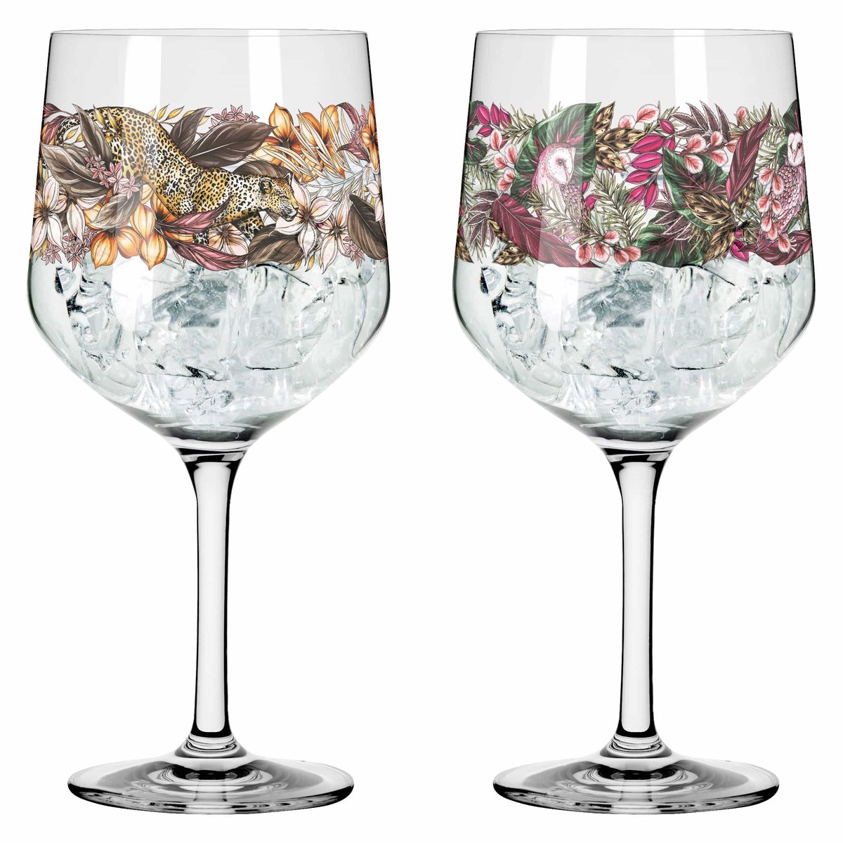 Ritzenhoff Gin-Tonic Glazen Set - Exotisch Jungle Design - 2 Stuks - Kristalglas - 720 ml - Drinkglazen - Cocktailglazen - Geschikt voor de Vaatwasser