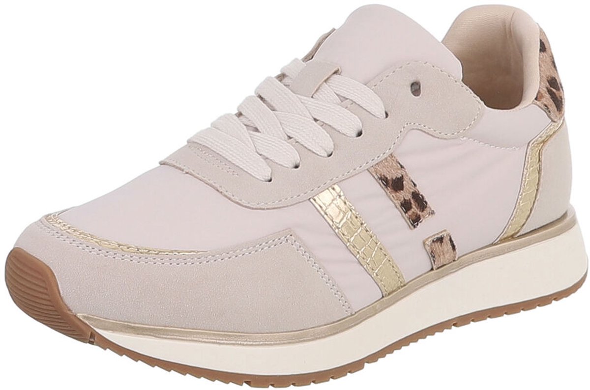 Sneaker - Vetersluiting en dikke zool - Dames Mt:40