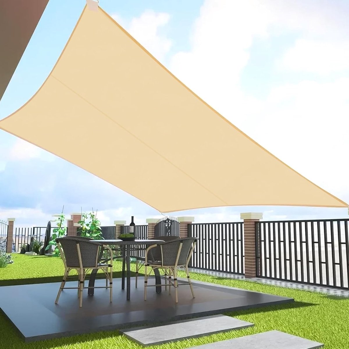 Thijox - Zonnezeil Rechthoekig 2x3 Meter - Waterdicht, UV-Bescherming, Luchtdoorlatend - I