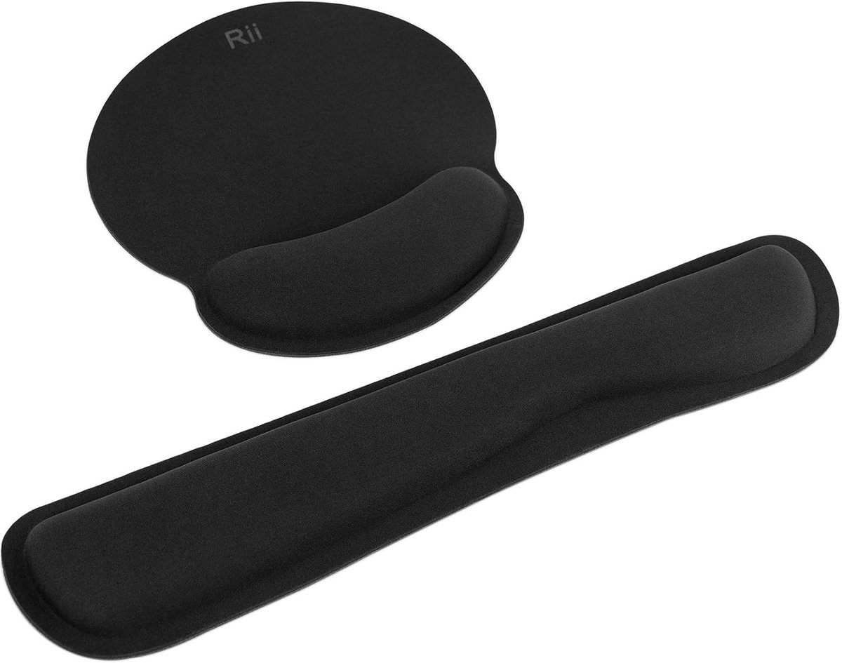 Thijox - Ergonomische Muismat met Palmsteun, Traagschuim Toetsenbord & Muis Steun Set, Antislip, Duurzaam, Ideaal voor Computer, Laptop, Kantoorwerk