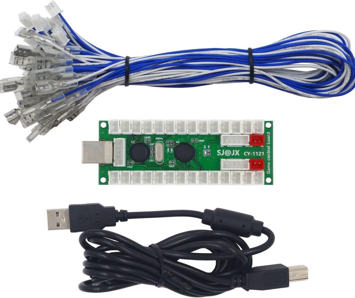 SnelShoppen - Arcade Game DIY Kit USB Encoder Controller Joystick voor Retro Pie Raspberry Pi MME PC - 2 Spelers Plug & Play