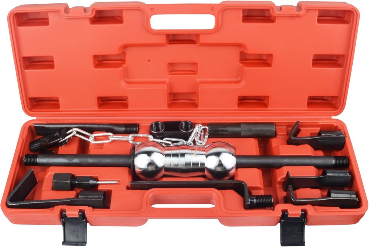 SnelShoppen - 13-delige Auto Lijm Trekker Set met Slaghamer voor Carrosserie Herstel, Robuuste Stalen Constructie, Ideaal voor Auto- en Vrachtwagenrep