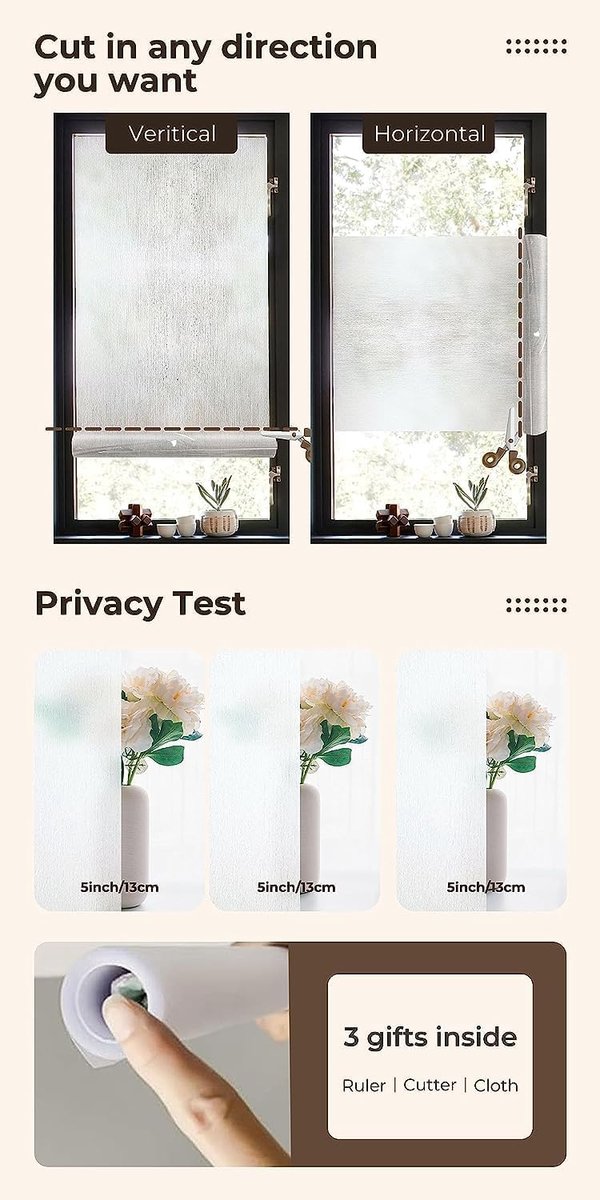 SnelShoppen - Opaak Raamfolie Privacy Screen Melkglas Zelfklevend Statistisch Antiv UV Raamfilm voor Thuis en Kantoor 30x200cm