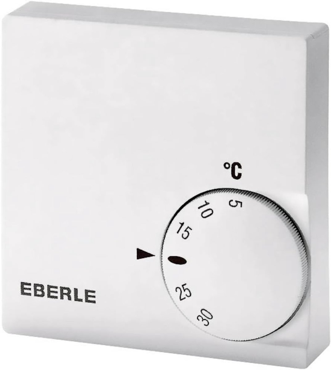 SnelShoppen - Roomregelaar Bimetal Thermostaat 5-30 °C, Hoogwaardige Precisie, Opbouw of Inbouw, Wit, Makkelijk te Installeren