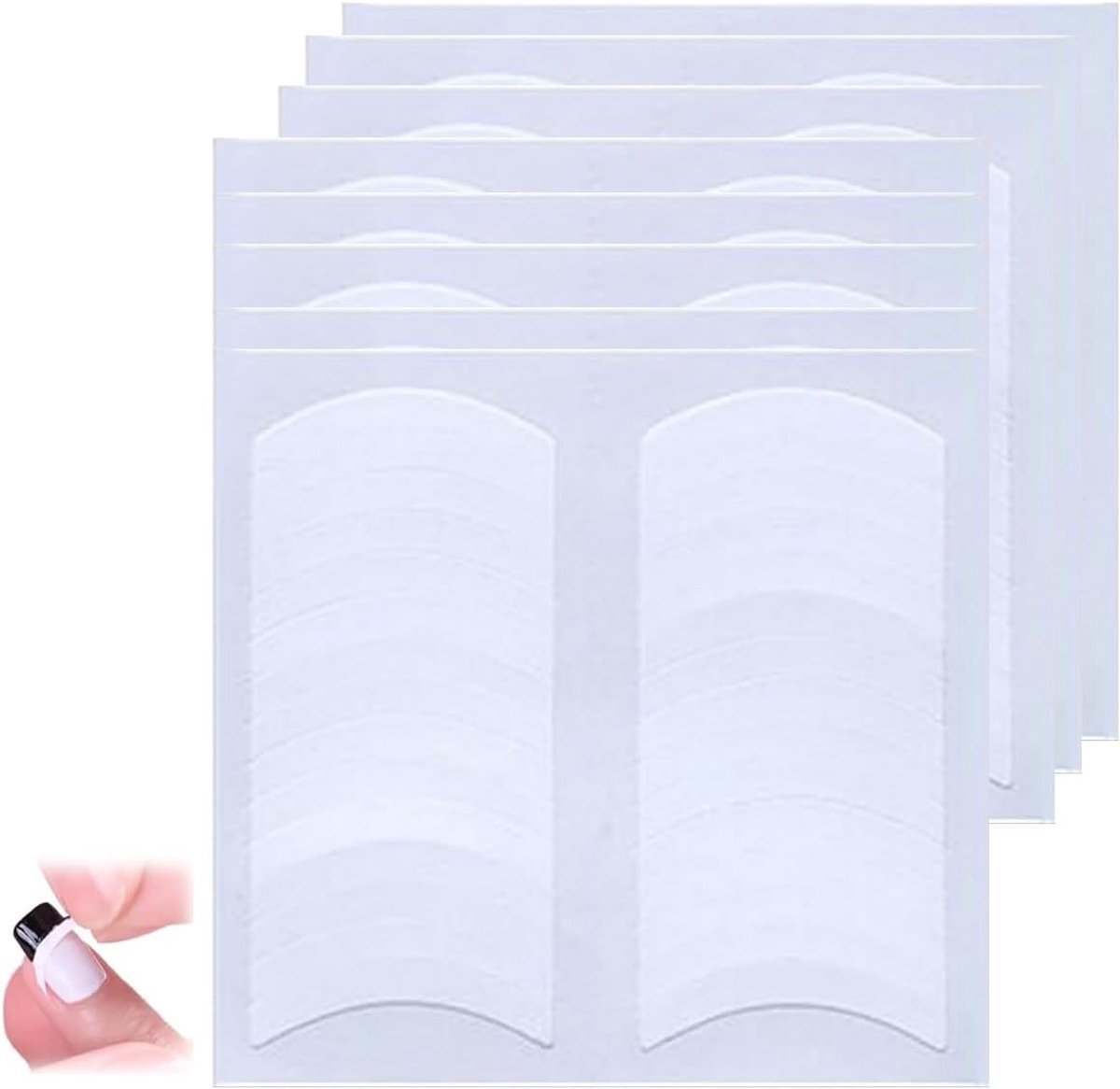 SnelShoppen - 900 Stuks Nagelstickers French Manicure Sjablonen Halve Maan, Zelfklevende Nagelstickers voor DIY Nagelontwerp, 30 Vellen voor Perfecte