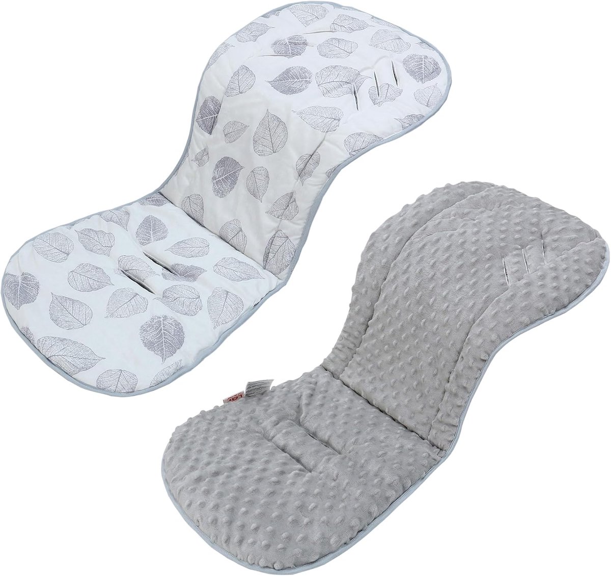 SnelShoppen - Baby Kinderwagen Zitkussens, Universele Dubbelzijdige Buggy Zitpad, Zachte Stoelhoes voor Peuters en Baby's, Reversible 37x80cm (Grijs)