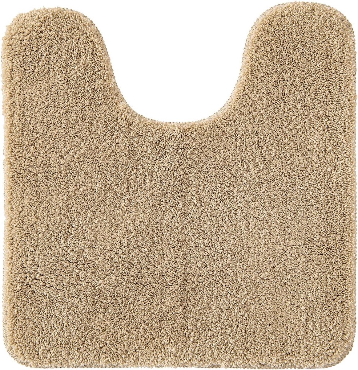 SnelShoppen - Absorberende Toiletmat U Vorm Antislip Badmat Microfiber Super Zacht en Cozy Badkamer Tapijt Beige 45 x 45 cm