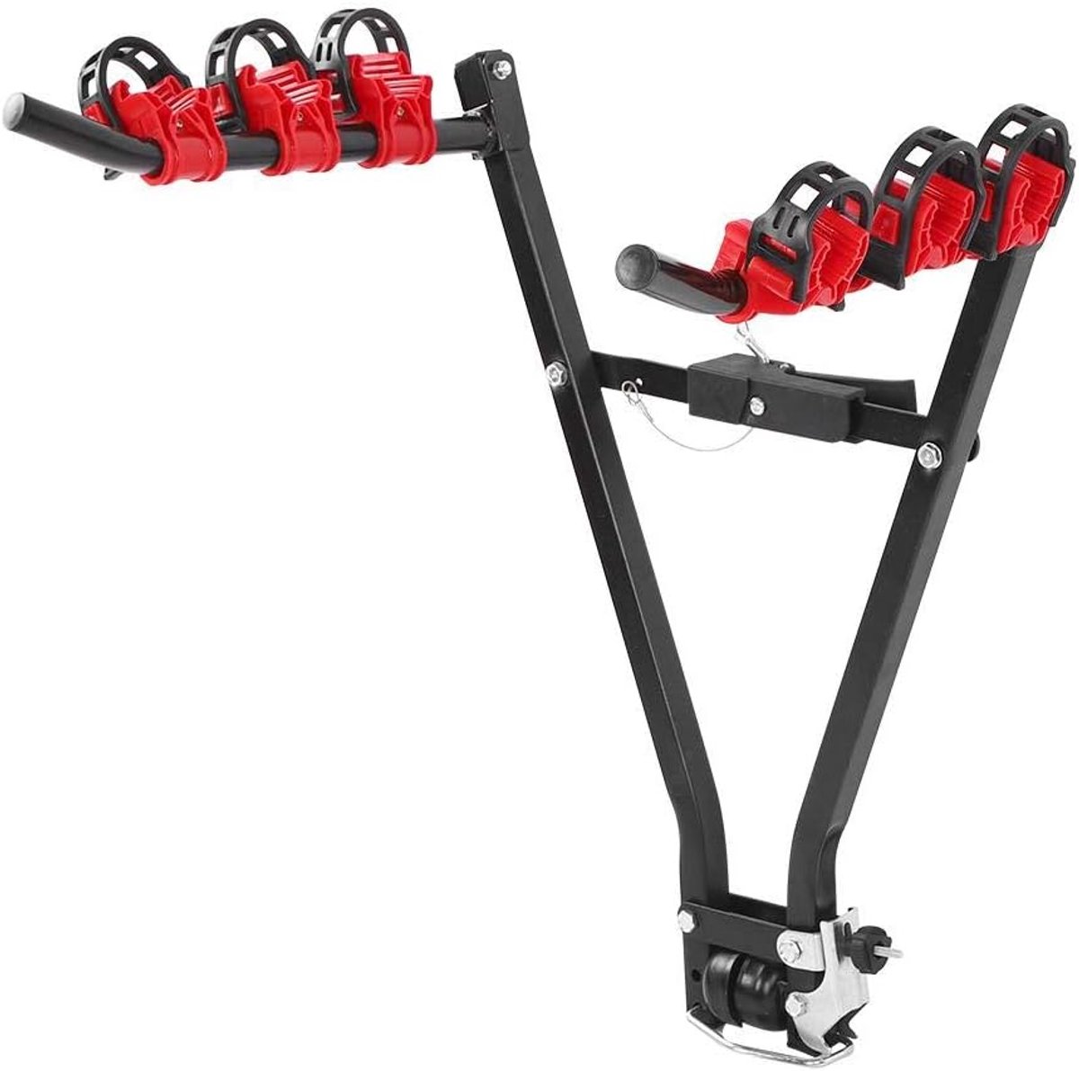 SnelShoppen - Heavy Duty Auto Fiets Carrier - Opvouwbaar Fietsendrager voor Trekhaak - Stevig Staal - Eenvoudig te Installeren en Draagbaar - Fietsen
