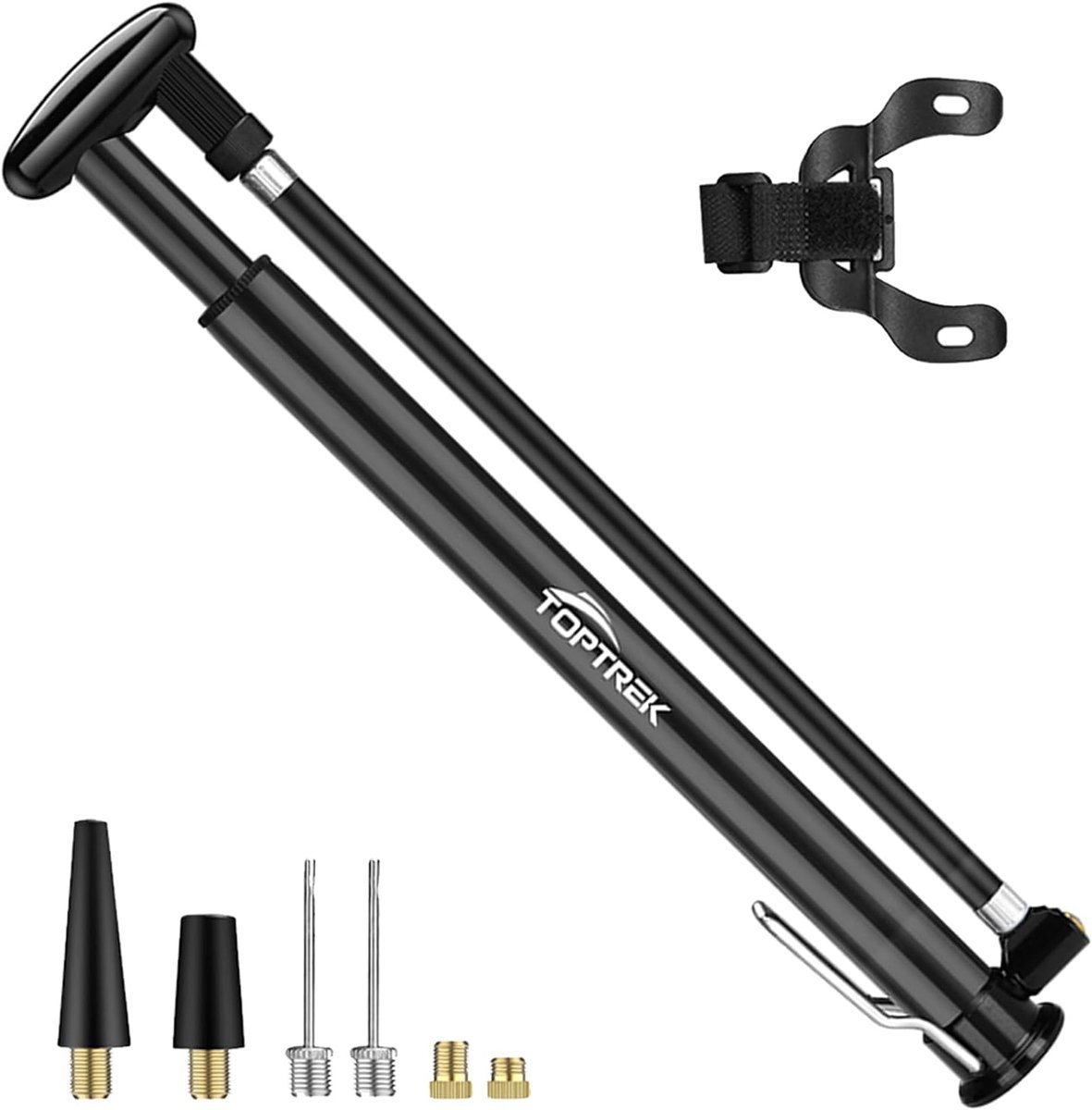 SnelShoppen - Mini Fietspomp Klein, Draagbare Luchtpomp voor Fiets met 210 PSI, Aluminium Handpomp voor Alle Ventielen, Ideaal voor MTB, BMX en Racefi