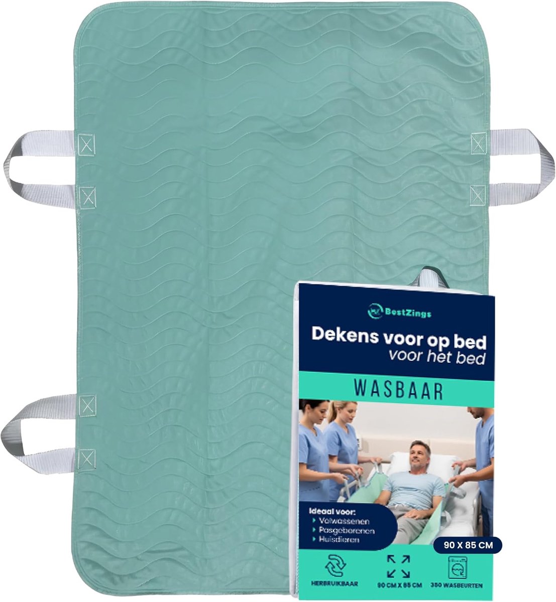 SnelShoppen - Bed Mat Voor Ouderen - Waterdichte Coaster - Wasbare Bedbedekking - Matrassenbeschermer - Fitted Sheet Voor Eenpersoonsmatras Met Hoeken