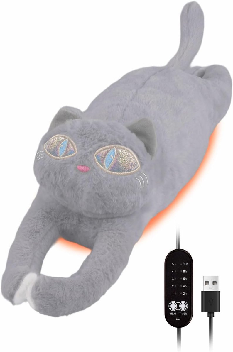 SnelShoppen - Cute Cat Verwarmingsmat voor Menstruatiekrampen - USB Aangedreven Instant Warmte - Draagbare Verwarmingsmat voor Vrouwen - Rug, Nek & Sc