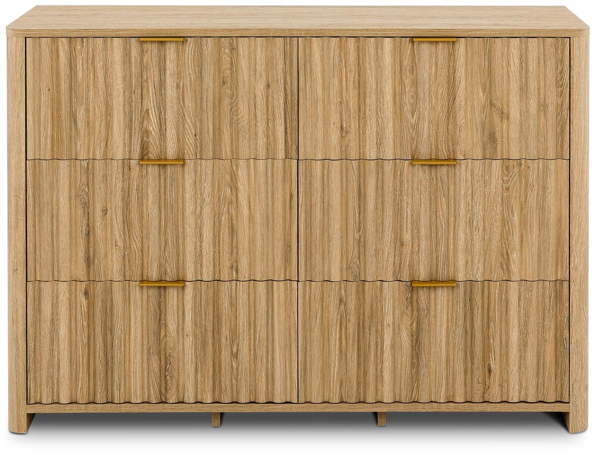 Commode ELLA met 6 lades – eikenhouten afwerking