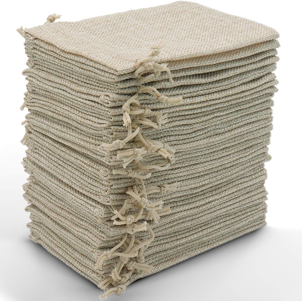 SnelShoppen - Jute Tassen 10 x 15 cm Kleine Cadeautassen voor Sieraden, DIY, Feesten, Bruiloften, Kerst - 30 Stuks Herbruikbaar, Milieuvriendelijk