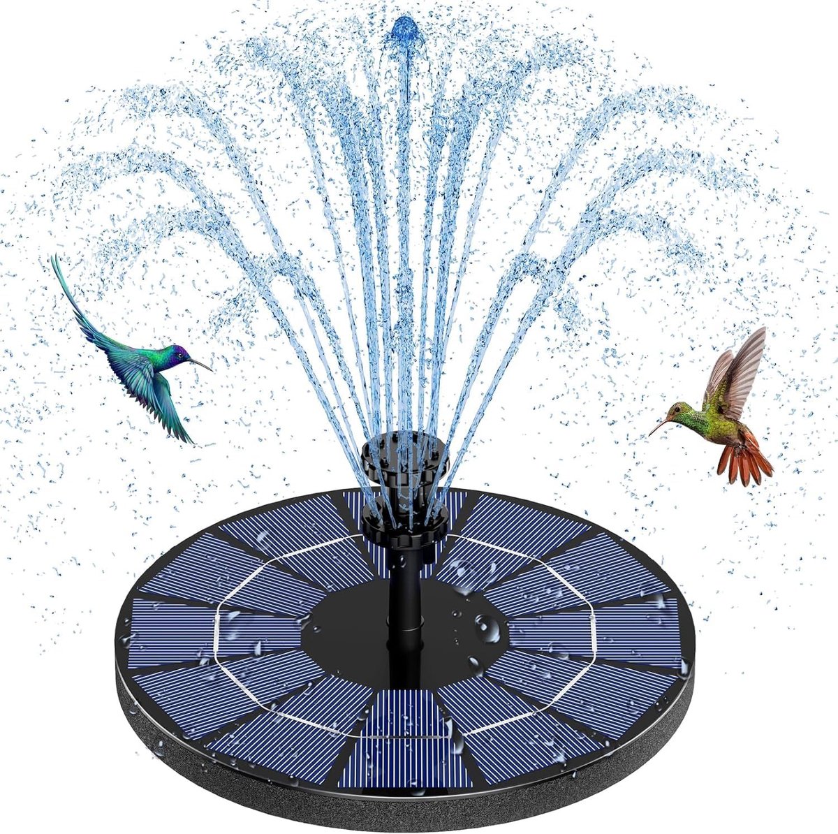 SnelShoppen - Solar Fountain 3.5W Waterpomp met Batterij voor Tuin, Aquarium en Vogelbad - Zonne-energie, Efficiënte Watercirculatie, 1500mAh Accu