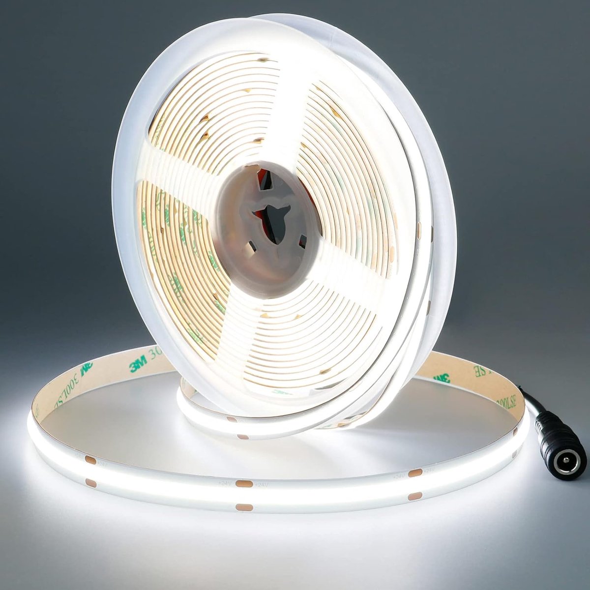 SnelShoppen - 24V COB LED Strip Lights 5M 6000K Koel Wit 2260LM/M Superhelder Dimbaar Zelfklevend Tape Verlichting voor Commercieel, Industrieel en Wo