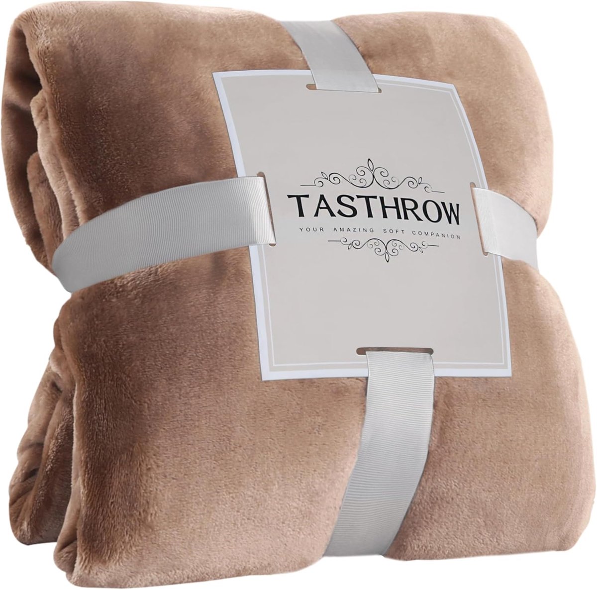 SnelShoppen - Caffè Lightweight Fleece Dekbed 150 x 200 cm, Super Zachte Sofa Dekentje, Warme Plaid voor Bed en Bank, Dikke Bedsprei voor Alle Seizoen