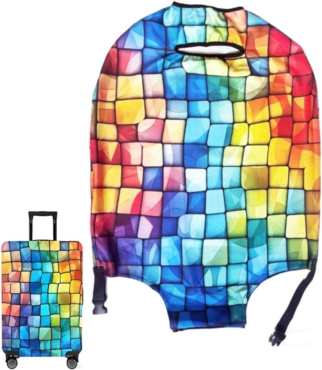 SnelShoppen - Elastic Suitcase Covers - Beschermhoes voor Reis Koffers met Rits, Geschikt voor 56-81 cm, Wasbare Elastische Kofferhoes, Dustproof, Ide