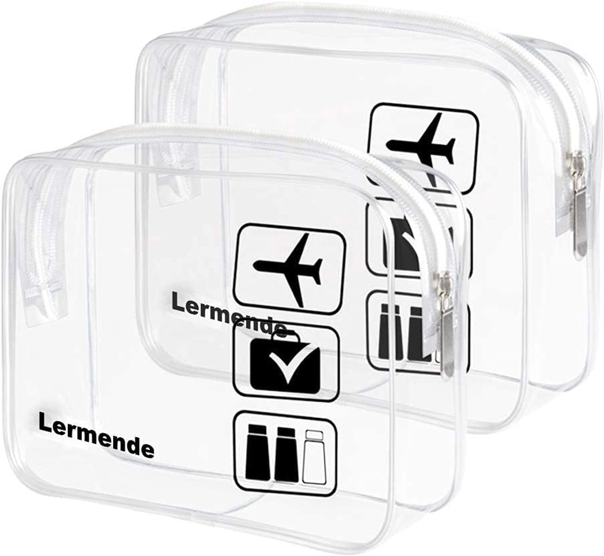 Thijox - Lermende Transparante Toilettas, TSA-goedgekeurde Vloeistofzak voor Handbagage, 1 Liter, Ideaal voor Vliegtuig, Zwembad en Strand