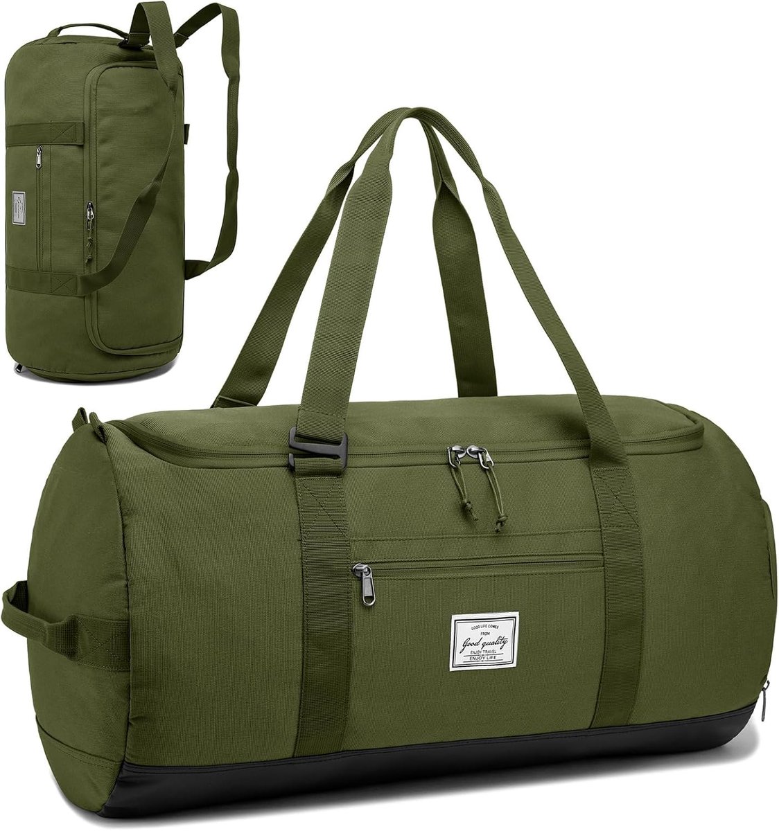 SnelShoppen - Grote 60L Sporttas Rugzak voor Mannen en Vrouwen - Duurzame Reis- en Sporttas voor Gym, Fitness en Buitenactiviteiten - Groene Rugzak