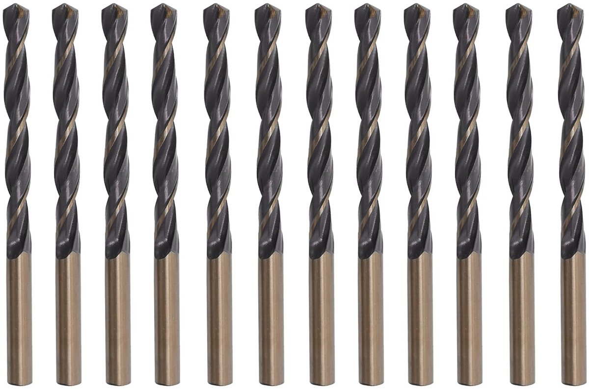 SnelShoppen - 12-delige HSS Boorset voor Metaal, RVS, Aluminium en Hout - 3.2 mm Carbide Twist Boor Bits - Perfect voor Klussen in Huis en Tuin