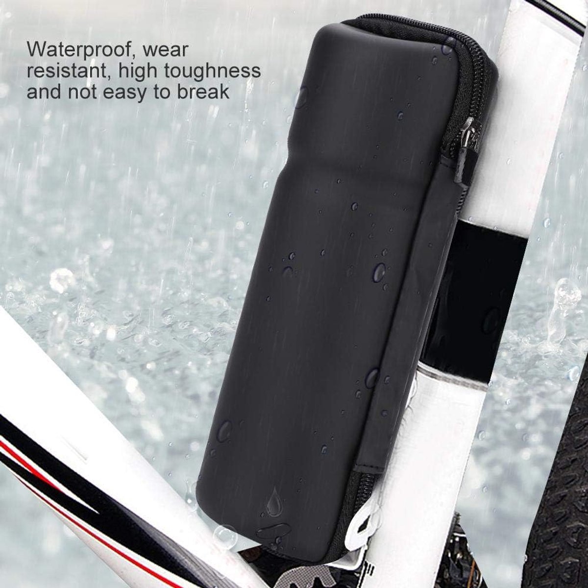 SnelShoppen - Fietsgereedschapstas, Fleshouder Reparatieset, Mountainbike Opbergzak, Duurzaam en Waterdicht, Zwart, Fietsaccessoires voor Elk Avontuur