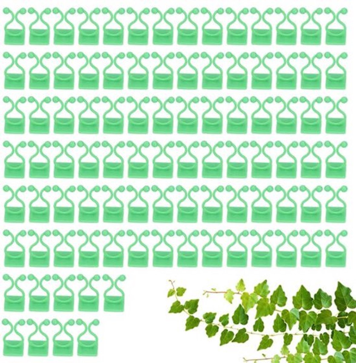 Planten Klimmuurbevestigingsclips 100 Stuks - Zelfklevende Haken voor Groenteplanten - Sterke Ondersteuning en Eenvoudige Installatie