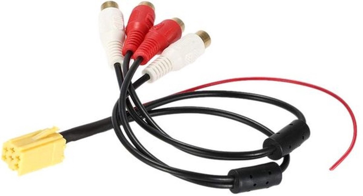 Line Out Adapter Mini iso naar Cinch, Mini iso naar, Auto of Aux Kabel, Auto of Adapter Populaire Mini 6 Pin ISO Adapter Aux Line Out 4 Chinch Kabel 4 -Plug