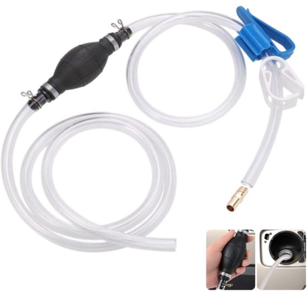 Olieafzuiger voor auto's - oliezuigapparaat - handmatige oliepomp - sifon - geschikt voor het afzuigen van vloeistoffen - waterverversing in aquaria - transparant - binnendiameter buis 10 mm - buitendiameter 15 mm - totale lengte 2 m-4 stuks