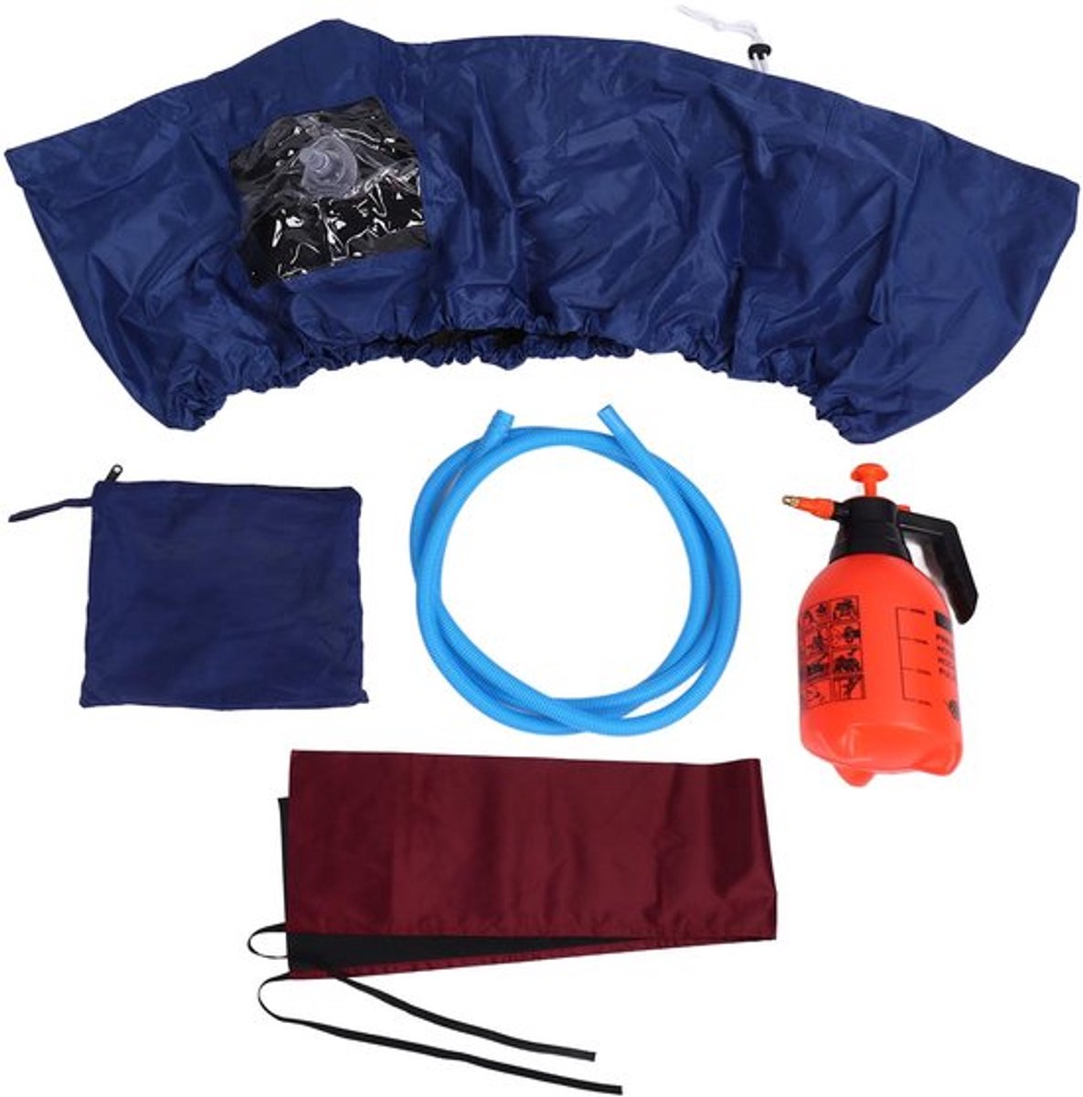 Mini Split Air Conditioner Reinigingshoes Kit, Waterdichte Wandgemonteerde AC Eenheid Stofwas Reinigingshoes met Waterpijp & Afvoeruitgang, Airconditioning Beschermhoes Service Tas, standaard, mini