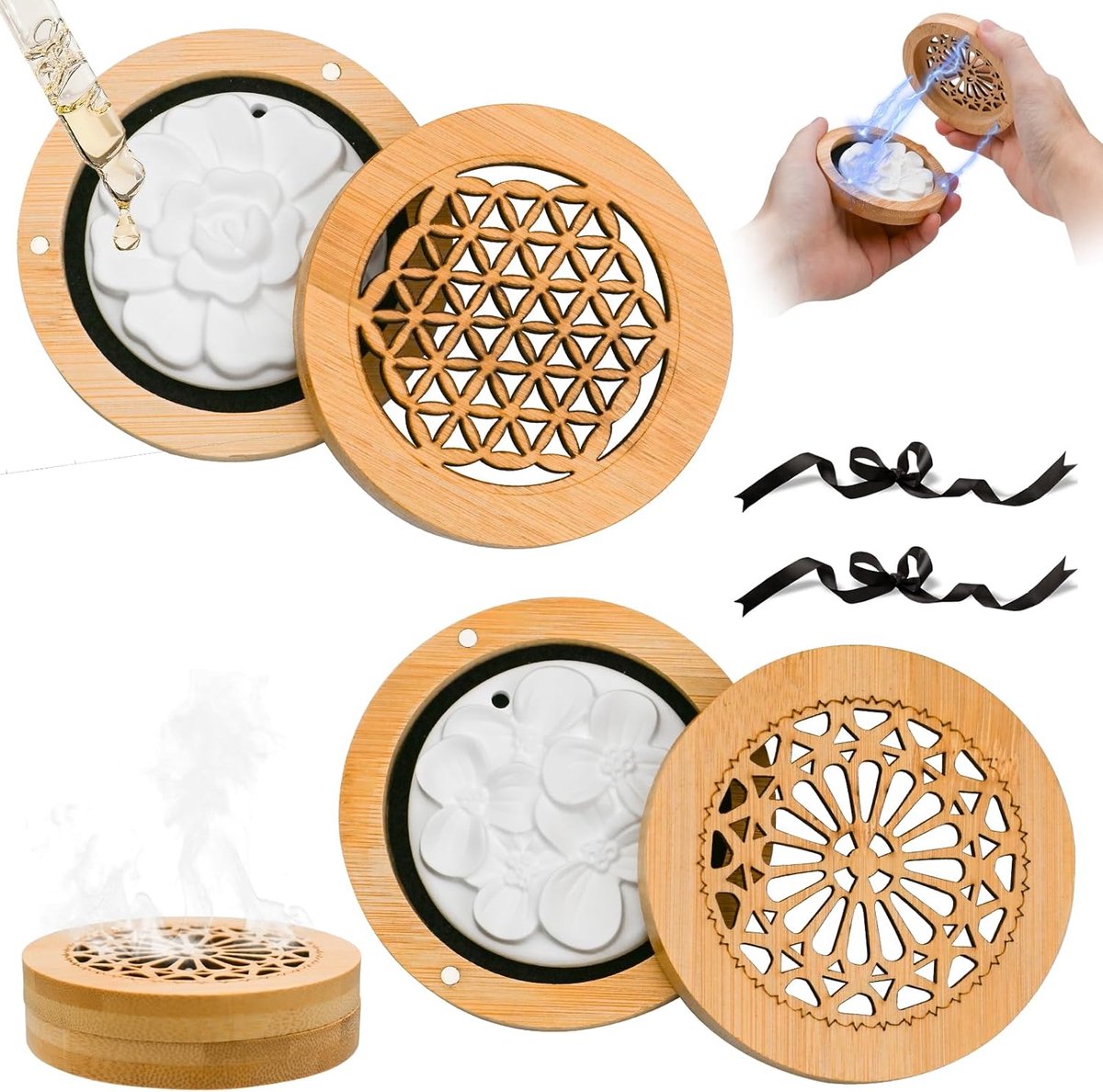 SnelShoppen - Fragrance Stone voor Essentiële Olie Diffuser - Aromatherapie Geursteen - Natuurlijke Geuren - Perfect voor Thuis, Kantoor, Yoga en Medi