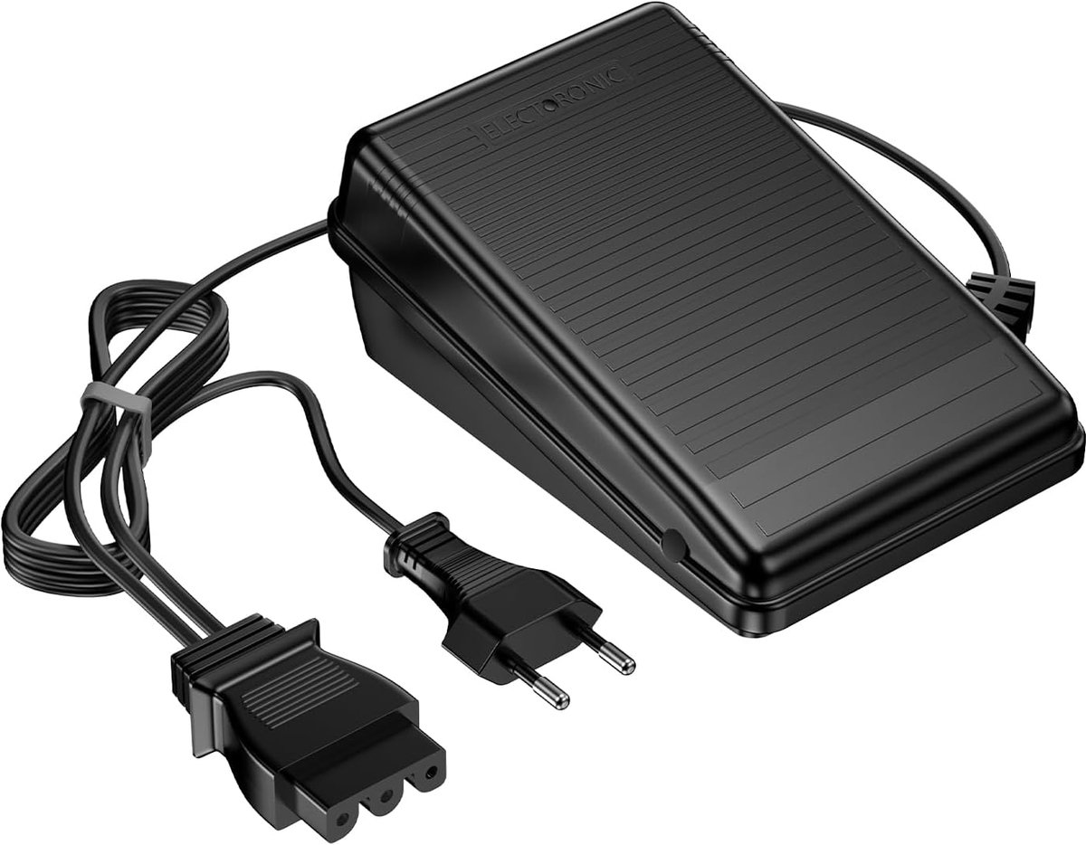 SnelShoppen - Elektronische Voetpedaal Voor Naaimachine - Vervangingskabel - Compatibel met Diverse Singer Modellen - Ideaal voor Thuisgebruik en Crea