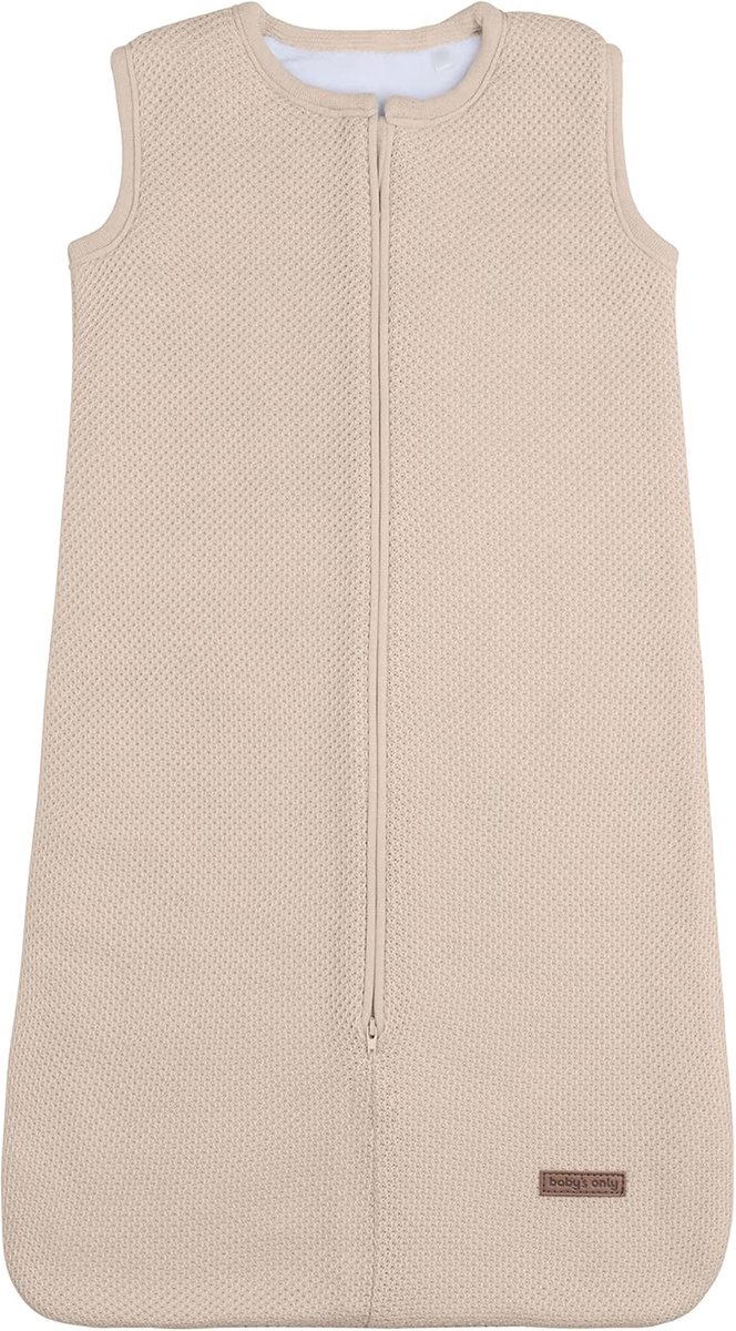 SnelShoppen - Knitted baby sleeping bag teddy Classic - Sand - 70 cm - 0-6 maanden - Winter - Veilig, warm en ademend voor een goede nachtrust