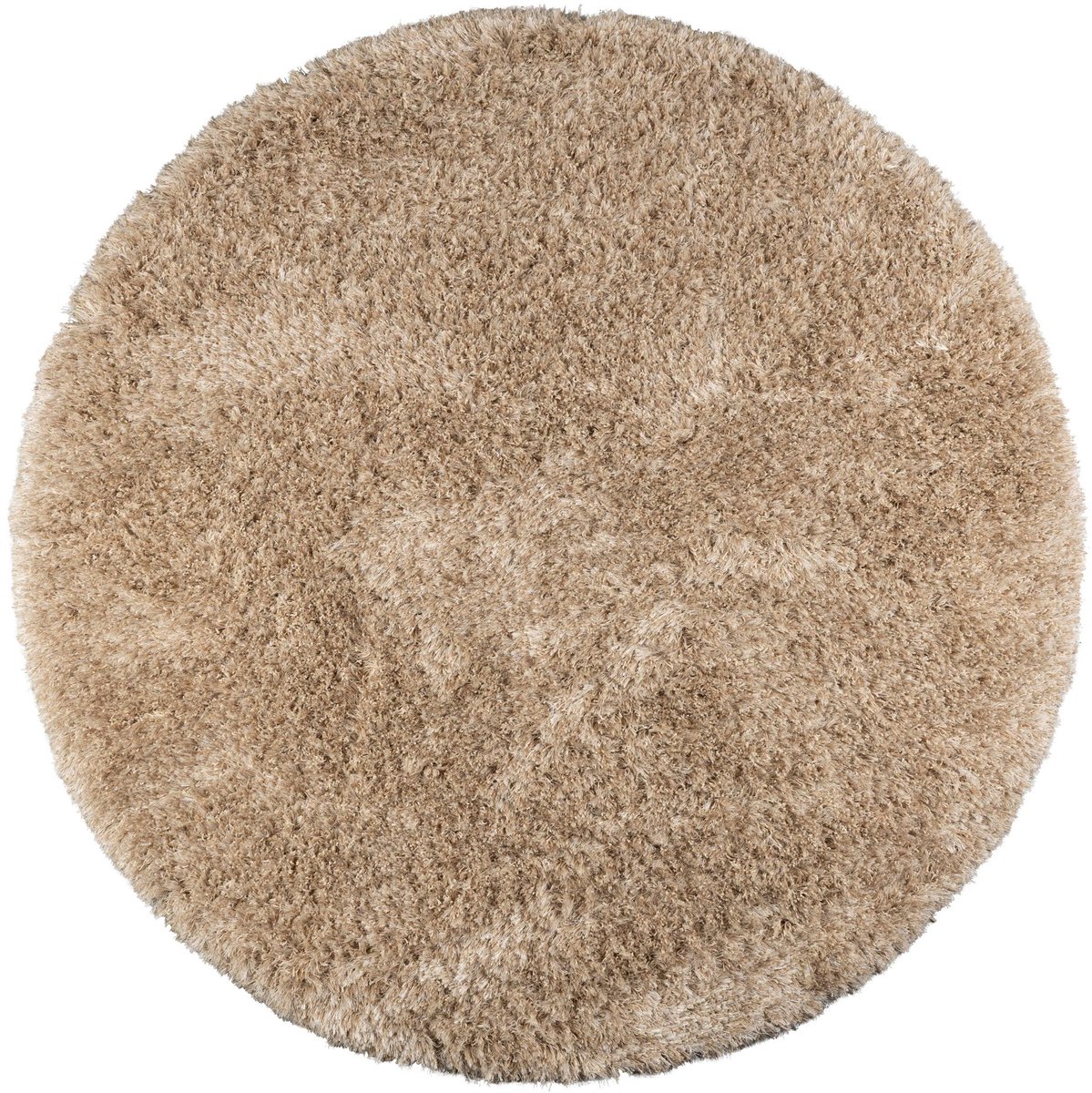 Dutchbone Hairy Vloerkleed Rond 200 cm Beige