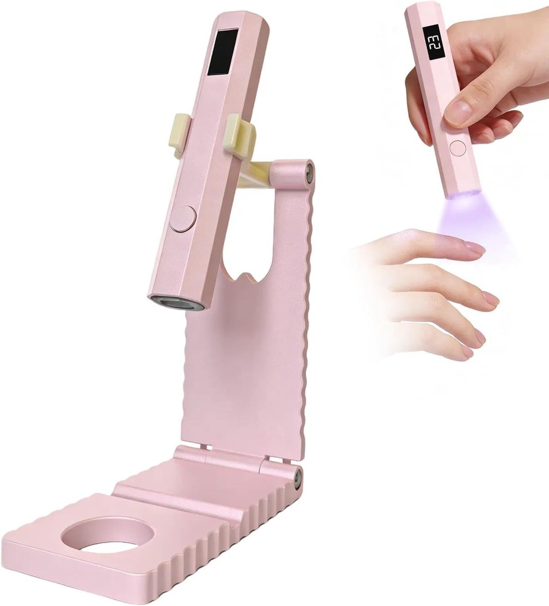 SnelShoppen - Mini UV Lamp voor Gel Nagels, Oplaadbare UV Nagellamp met Stand voor Thuisgebruik, Draagbare Nagelverzorging, Perfect voor Feestjes en D