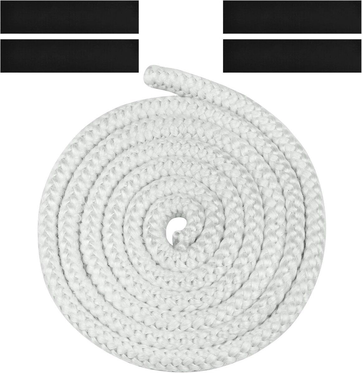 SnelShoppen - Flintronic Heater Rope 12mm x 2.5m, Hittebestendige Sealing Strip, Vervangingsdichting met 4 Tape, Vuurvast Touw voor Houtkachel, Schouw