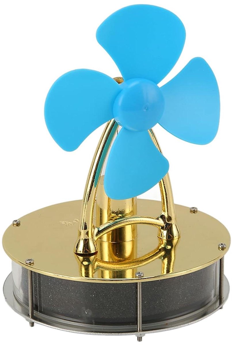 Stirling Motor Model - Stirling Motor Speelgoed - Natuurkunde Experiment - Laag Geluid - 291 Gram - Blauw