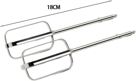 Thijox - Langdurige Kloppers voor Handmixers - Vervangingsset van 2 Roestvrijstalen Turbo Kloppers voor Beach Handmixers (17,5/21,5/18 cm) voor Keuken — afbeelding 5