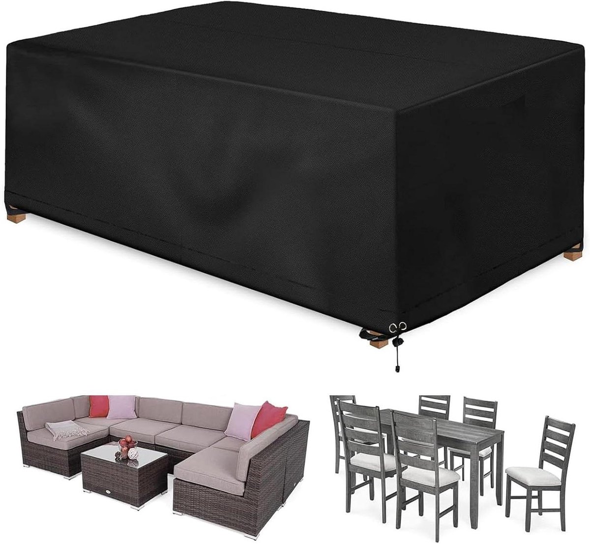 Tuinmeubelhoes - Meubelhoes Outdoor - Bescherming Meubels - Waterdicht Scheurvast - 100x100x100 cm - Zwart