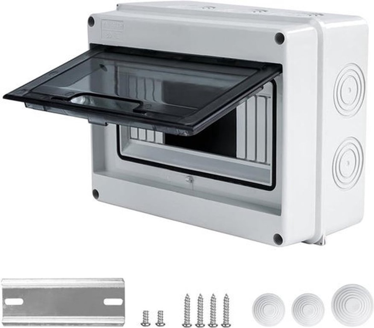 Voedingsschakelaar IP65 Waterdichte Aansluitdoos voor DIN Rail ABS Elektrische Behuizing voor Binnen en Buiten met Cope