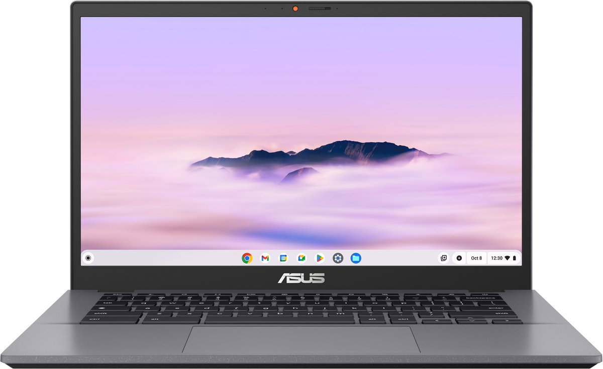 ASUS Chromebook Plus CX34 CB3402CVA-MW1632 Intel Core 3 100U 35,6 cm (14") Touchscreen Full HD 8 GB LPDDR5-SDRAM 128 GB UFS Wi-Fi 6E (802.11ax) ChromeOS US International Grijs