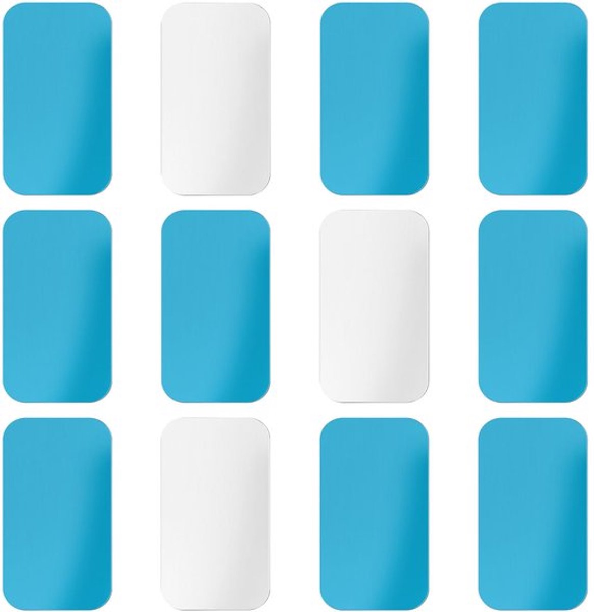 12-delige Magnetische Plakstrips - Voor Onderkast Verlichting, Zelfklevende Rechthoekige V