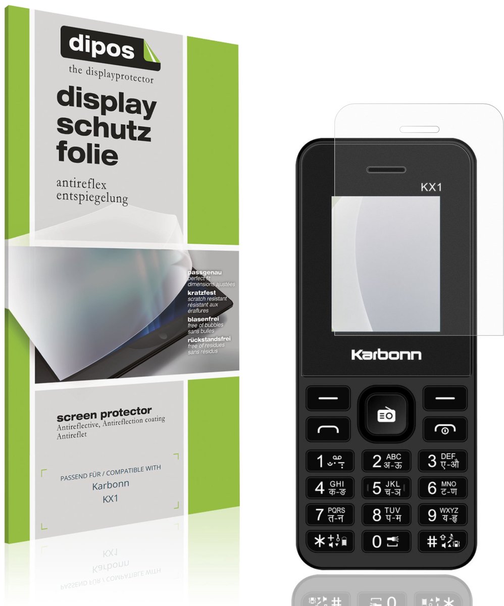dipos – 4x Matte Beschermfolie geschikt voor Karbonn KX1 | Krasbestendige & antireflecterende Screenprotector Ultra-Thin