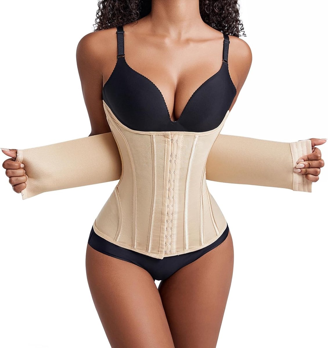 Dames Corset met Buikcontrole, Dubbele Sluitingen, Taille Trainer en Verbetering van Lichaamsvorm