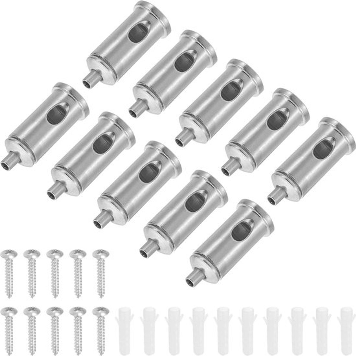 Kabelplug M10x1 â€“ 10 Stuks Verstelbare Stalen Kabelklem â€“ Zilver