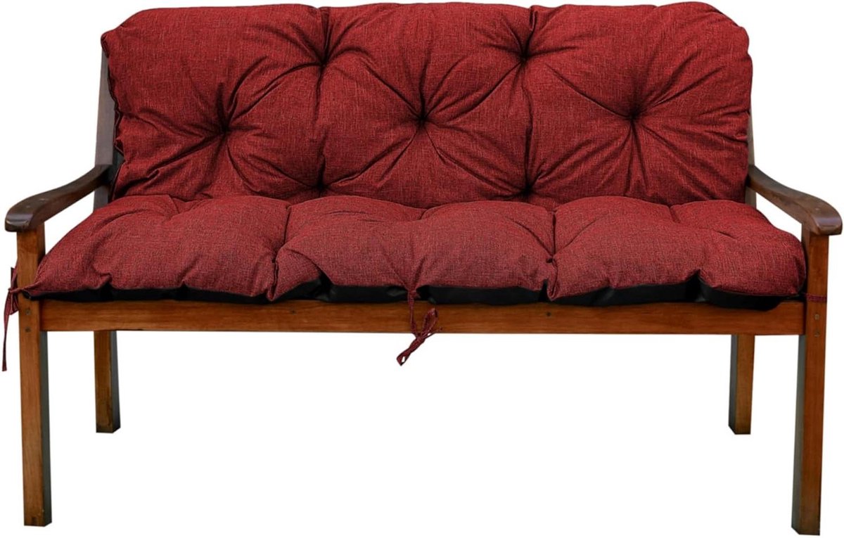 Tuinbankkussen - Bankkussen - Buiten Zitten - Vormvast - 150x60 cm - Rood