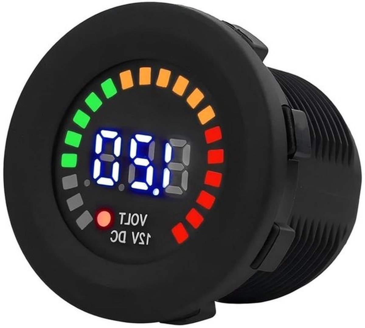 Digitale 12V voltmeter voor motorfiets met waterdicht LED-display - zwart - Spanningsmeter voor motorfiets met 2-3 zoekwoorden toegevoegd