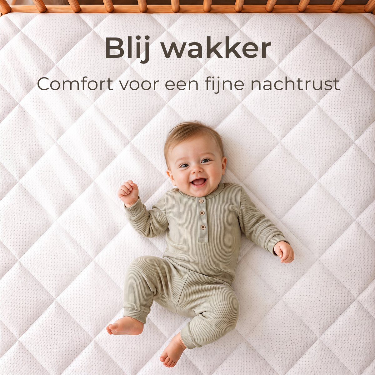 CozySense® Babymatras 60x120 cm – Ledikant Matras – Babymatrassen – Ademend Katoen – Afneembare Hoes – OEKO-TEX® & CertiPUR-US® Gecertificeerd – 10 cm – foto 3