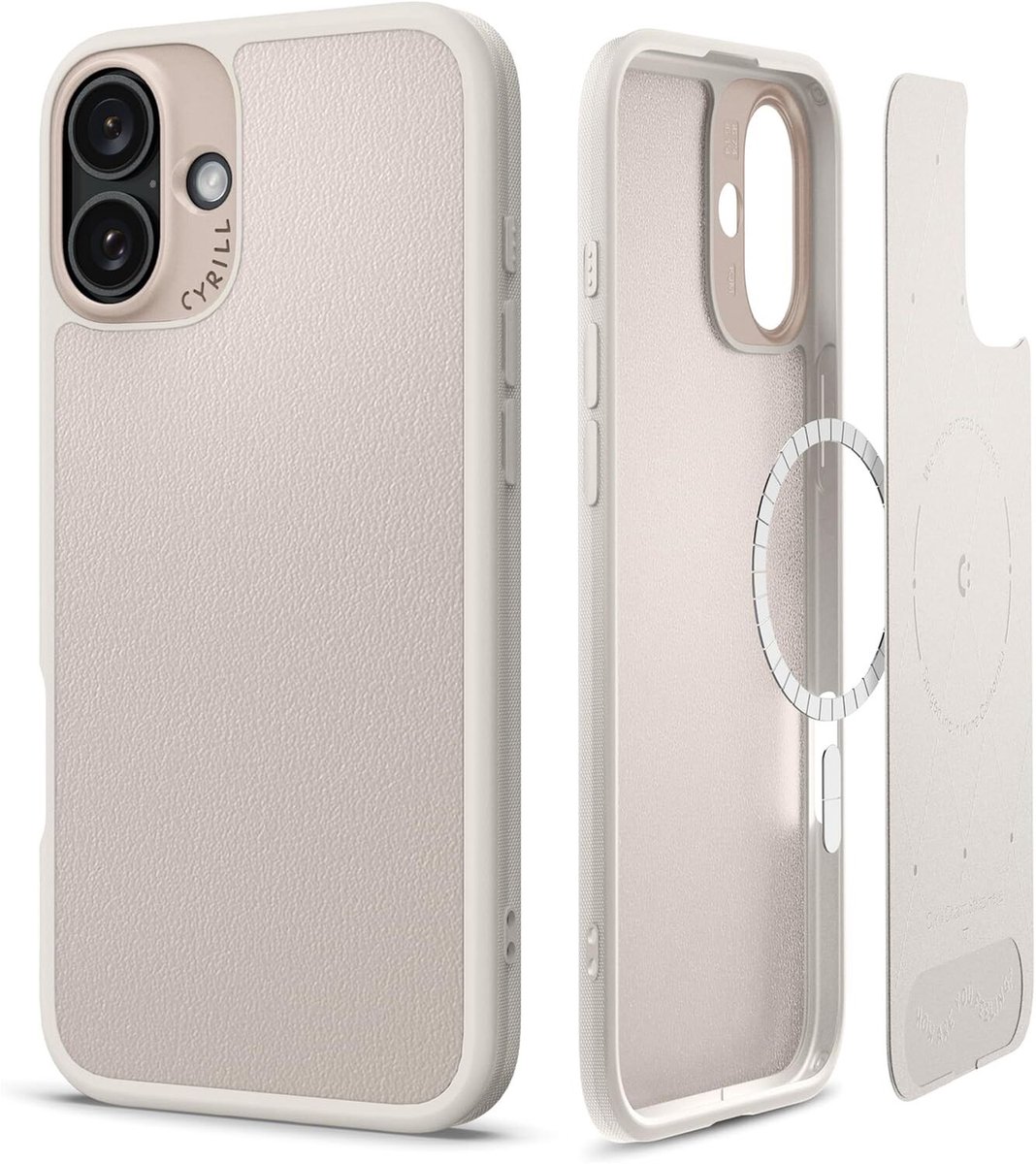 Spigen Cyrill Kajuk Mag Hoesje Geschikt voor Apple iPhone 16 Plus - Back Cover Compatibel met MagSafe - Cream